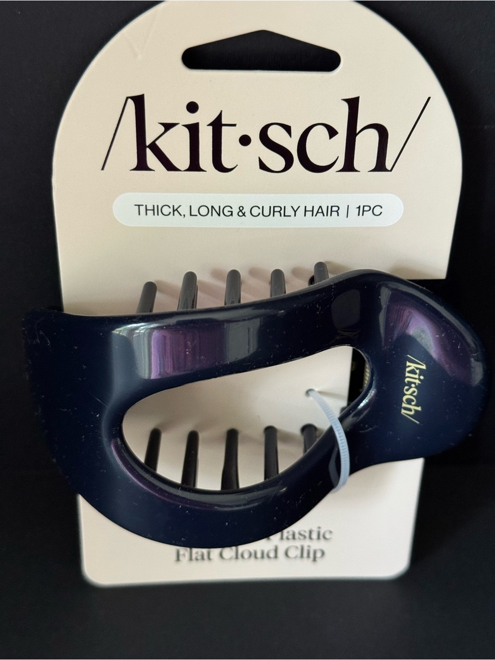 Kitsch Large Glossy Deep Navy “Blue Orchid”Hair Clip